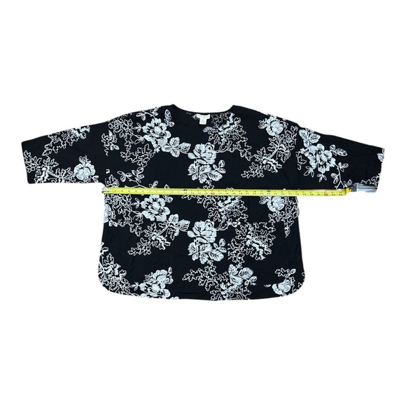 Cynthia Rowley Black and White Floral Blouse - Picture 2 of 4